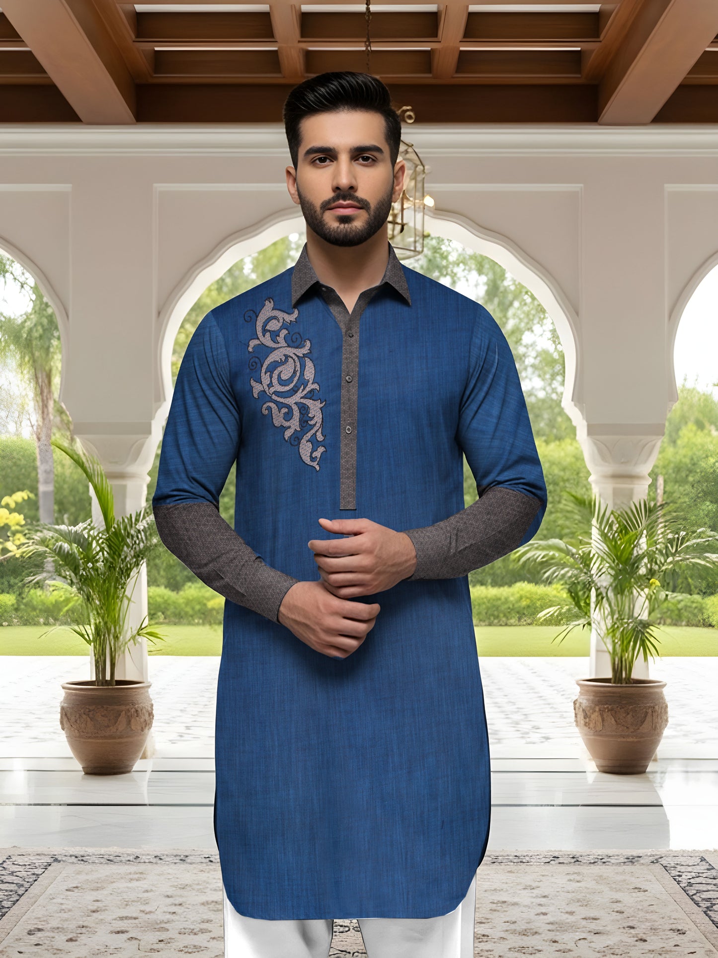 SHEMRY EMBROIDED UNSTICHED SUITE