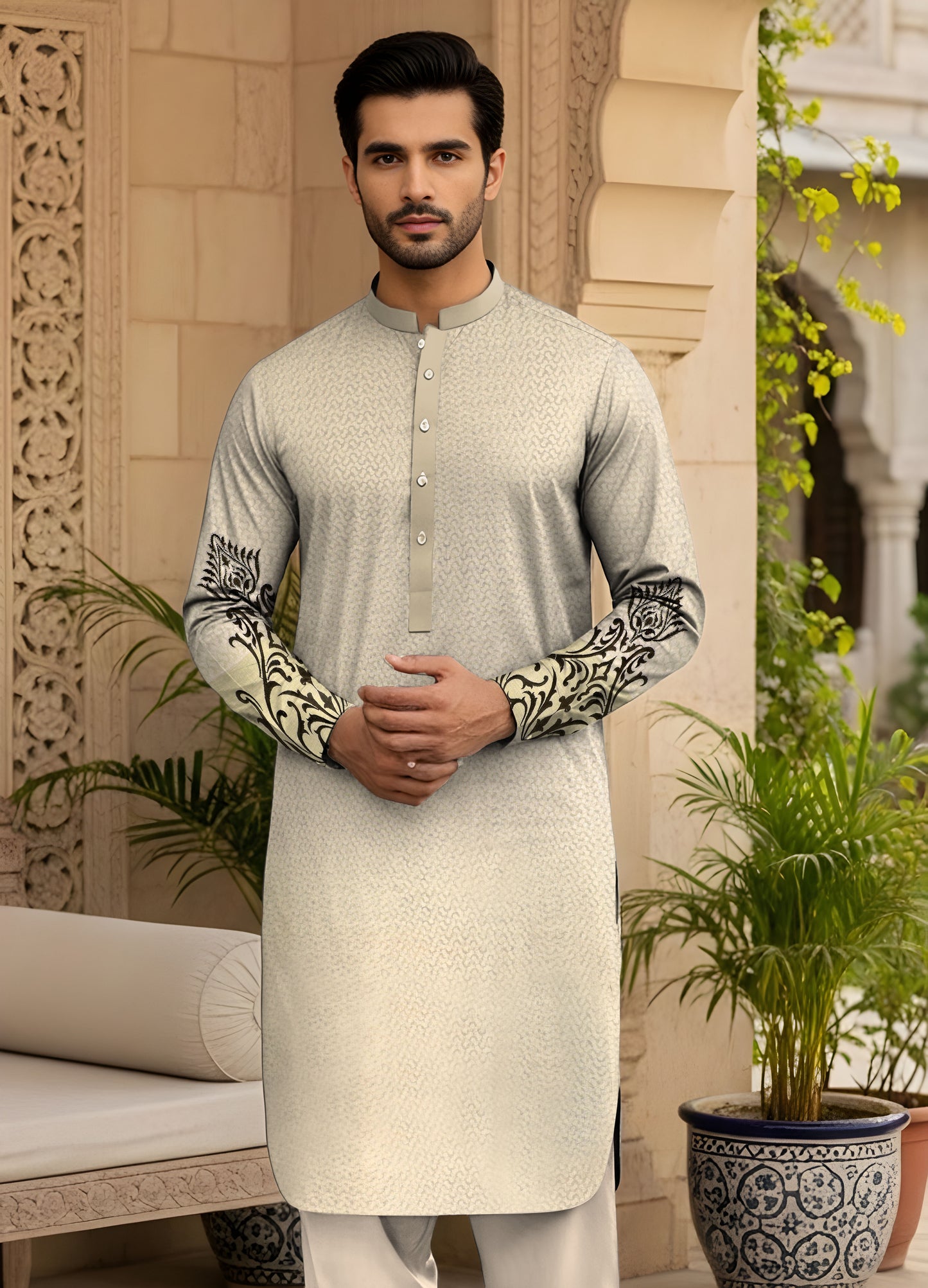 SHEMRY EMBROIDED UNSTICHED SUITE