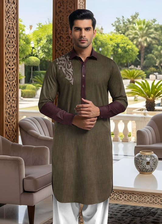 SHEMRY EMBROIDED UNSTICHED SUITE