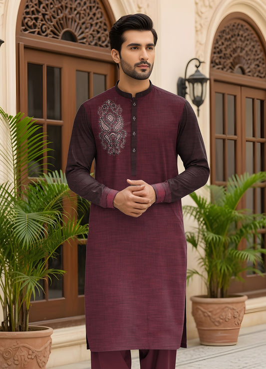 SHEMRY EMBROIDED UNSTICHED SUITE