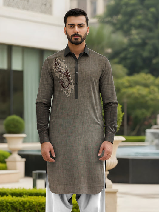 SHEMRY EMBROIDED UNSTICHED SUITE