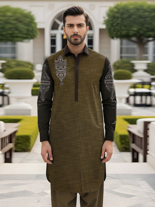 SHEMRY EMBROIDED UNSTICHED SUITE